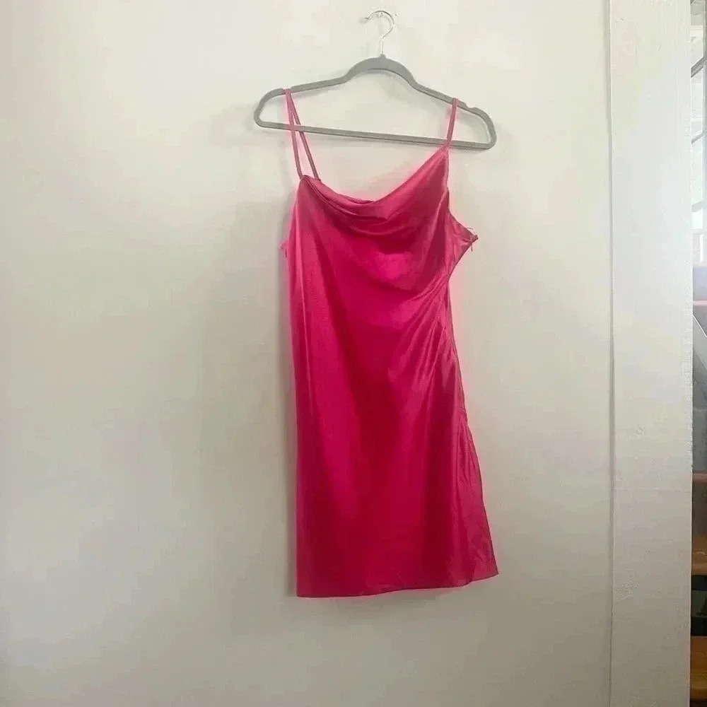 Revolve Superdown Kailyn Mini Dress Pink L Barbiecore - Picture 2 of 5